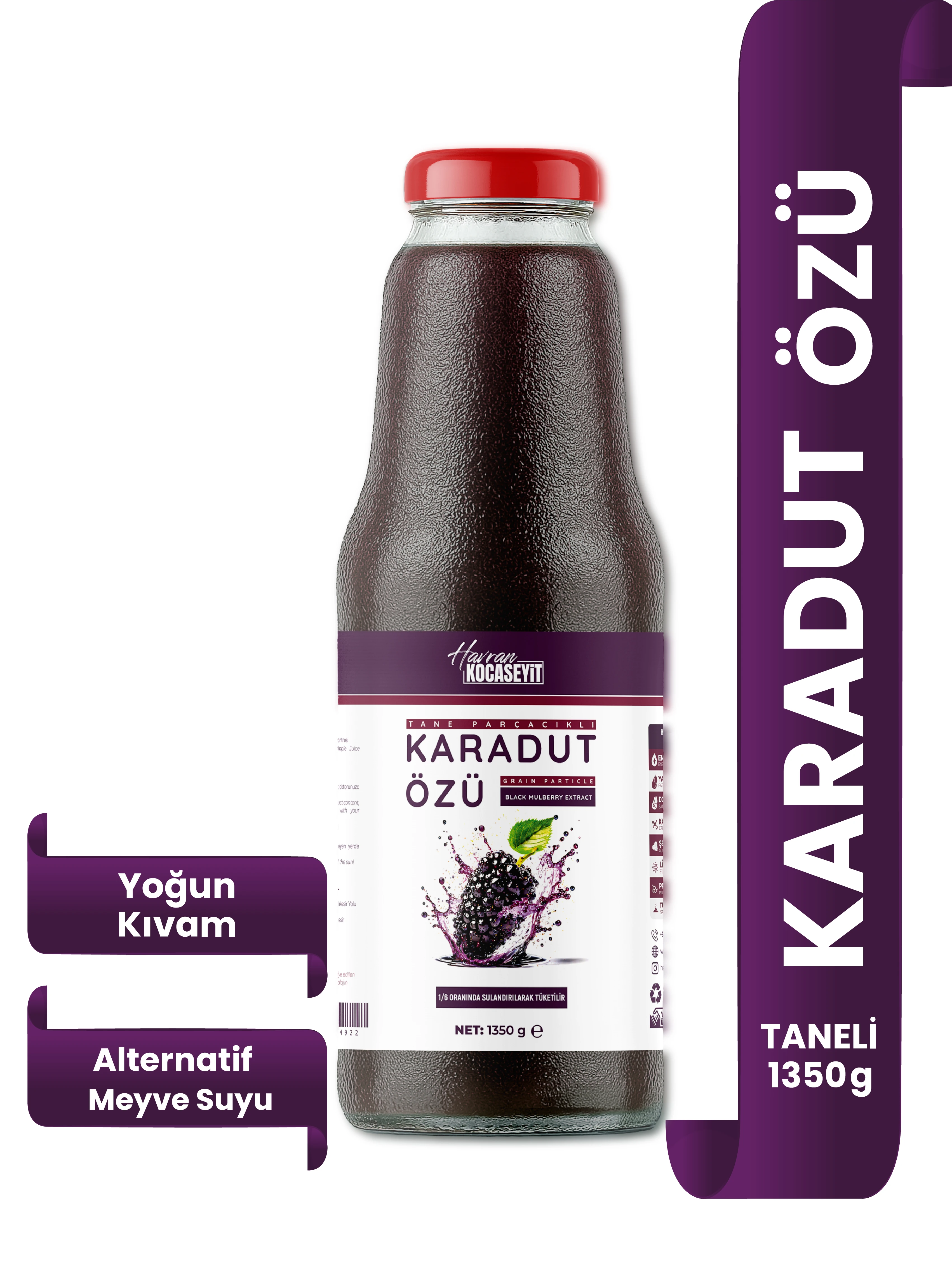 Taneli Karadut Özü 1350 g