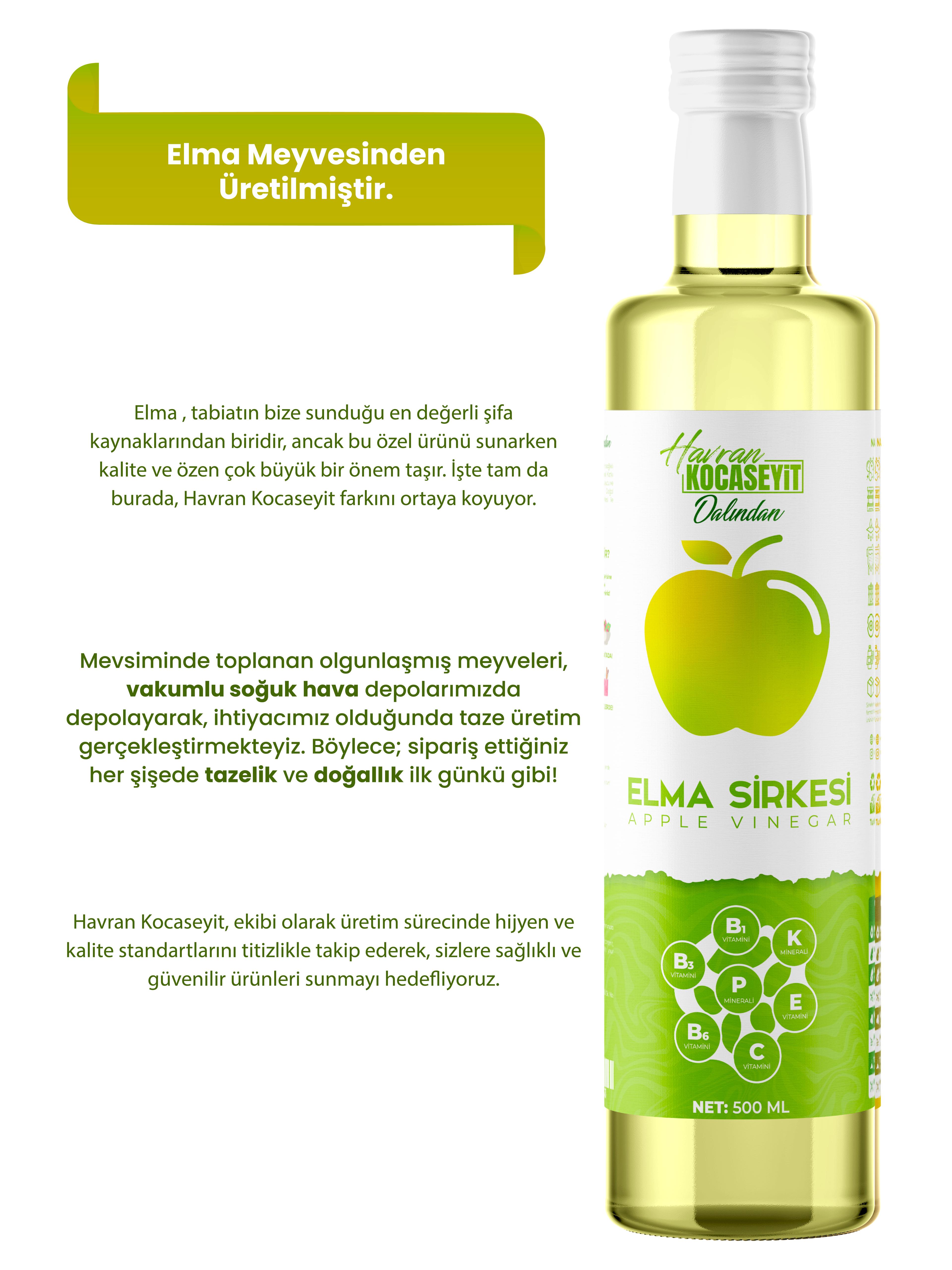 Elma Sirkesi 500 Ml