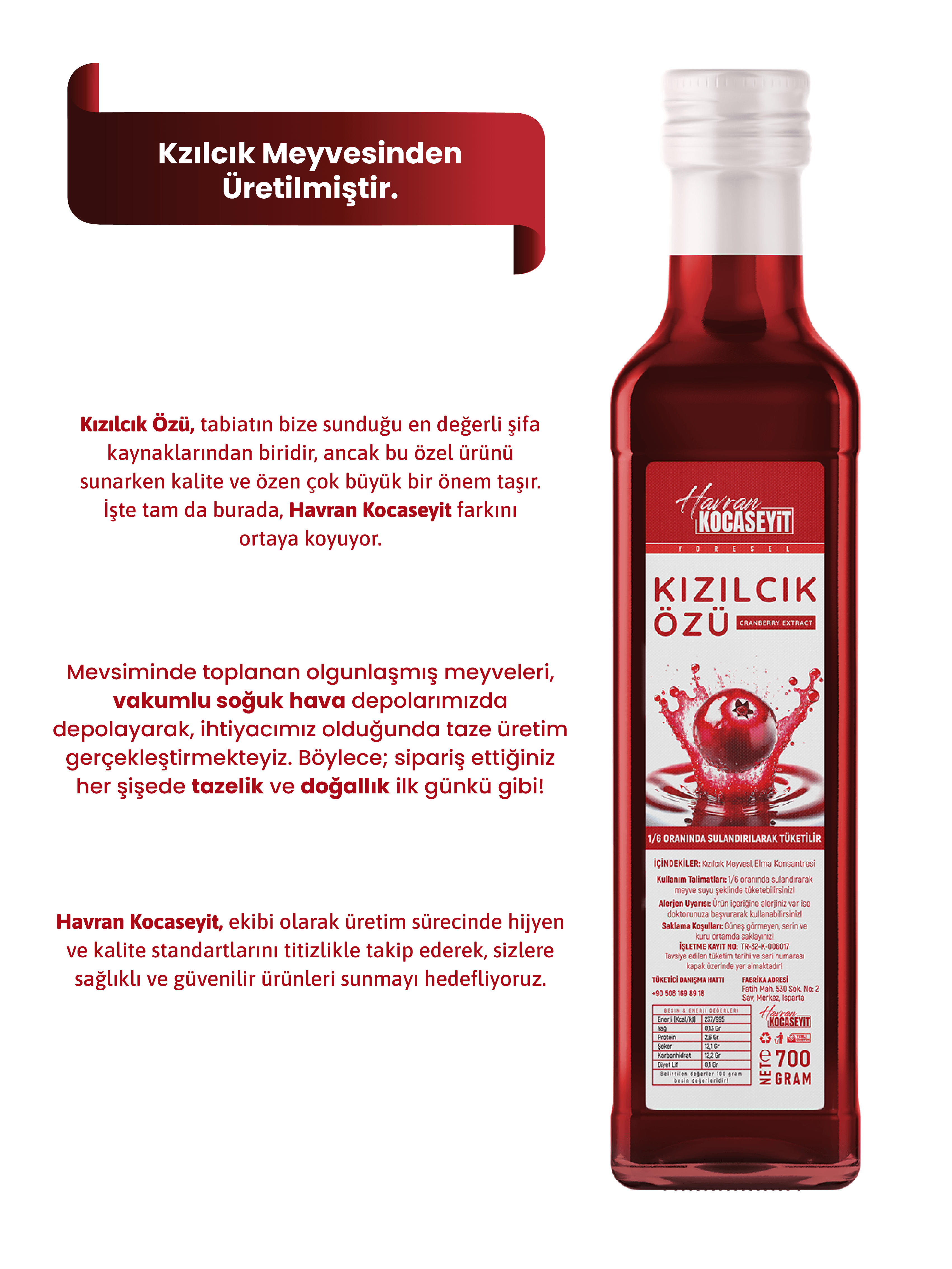 Kızılcık Özü 700 Gr