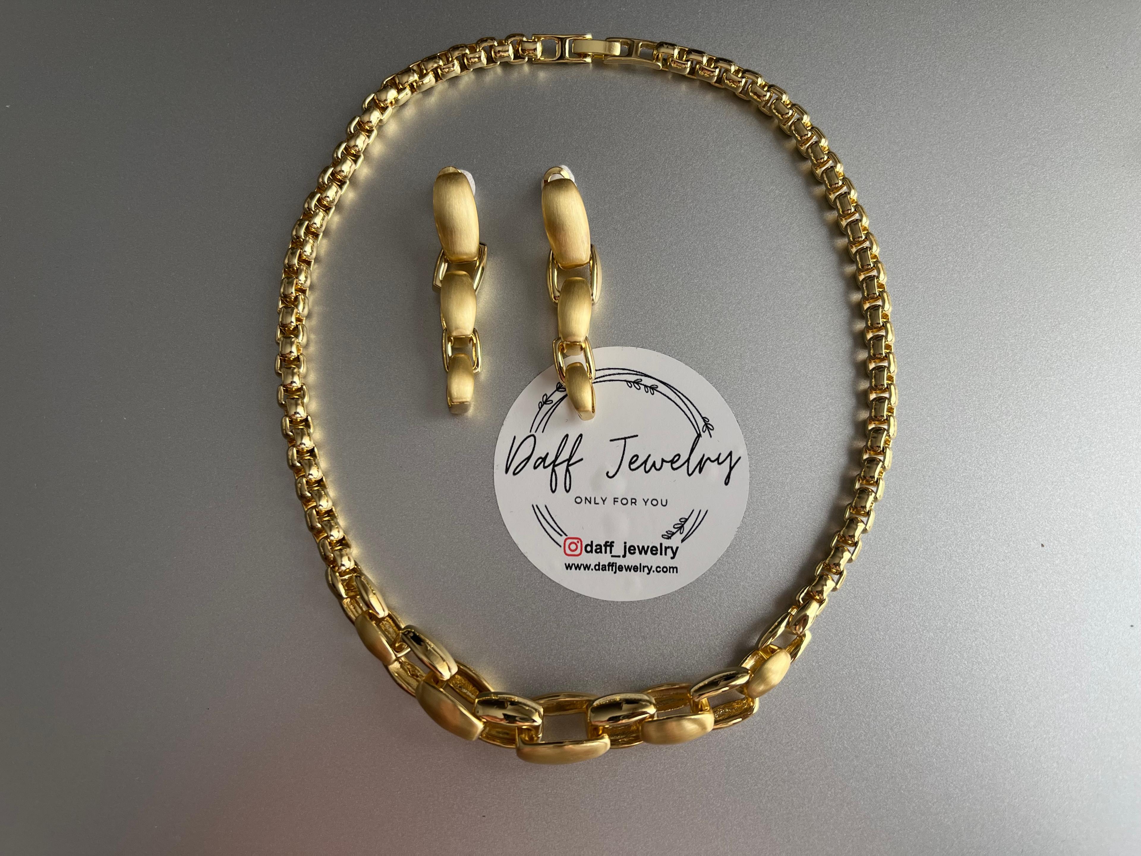 Kalın Zincir Gold Set