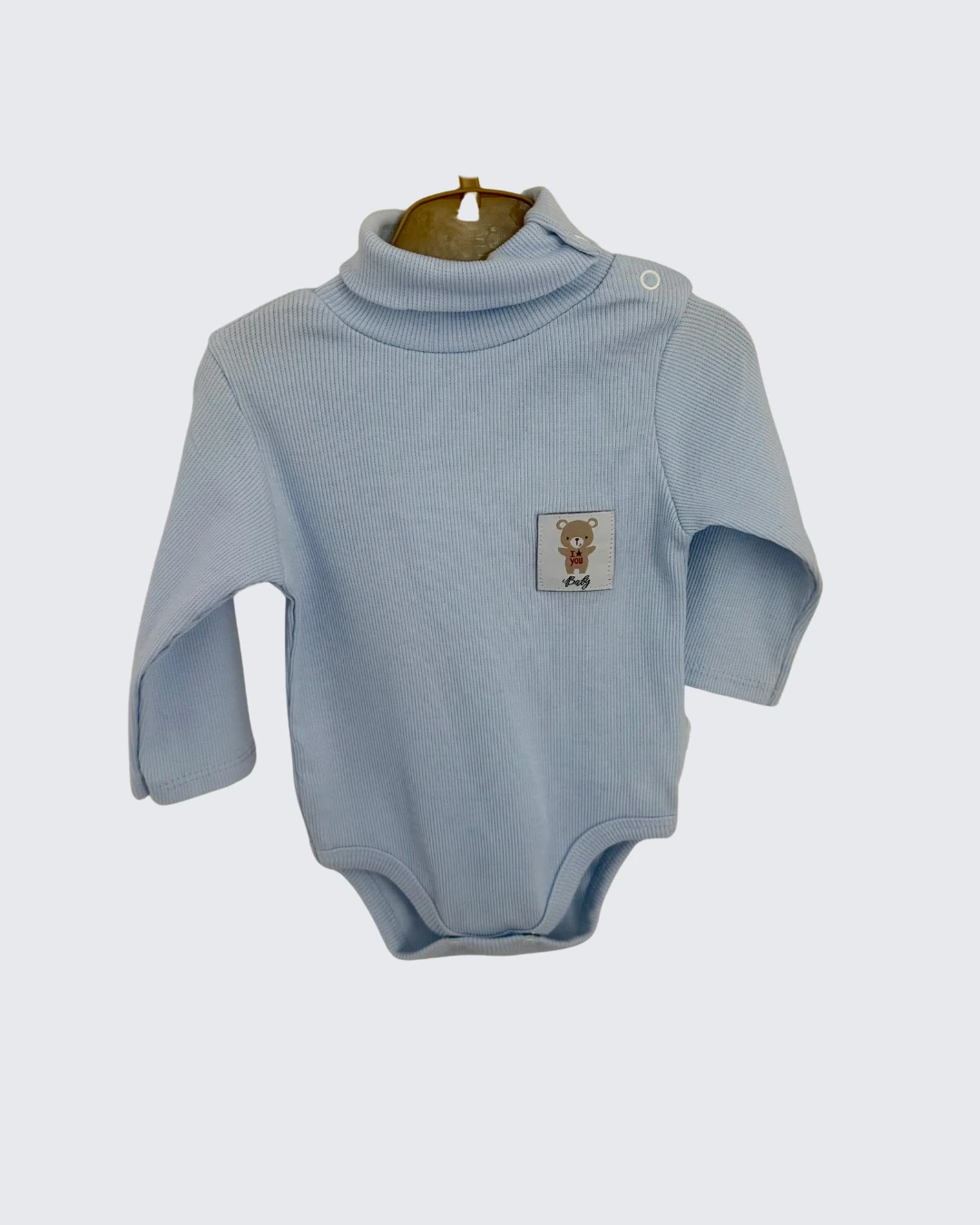 Boğazlı Pamuklu,Soft kumaşlı Erkek bebek body-0-3/12-18 ay