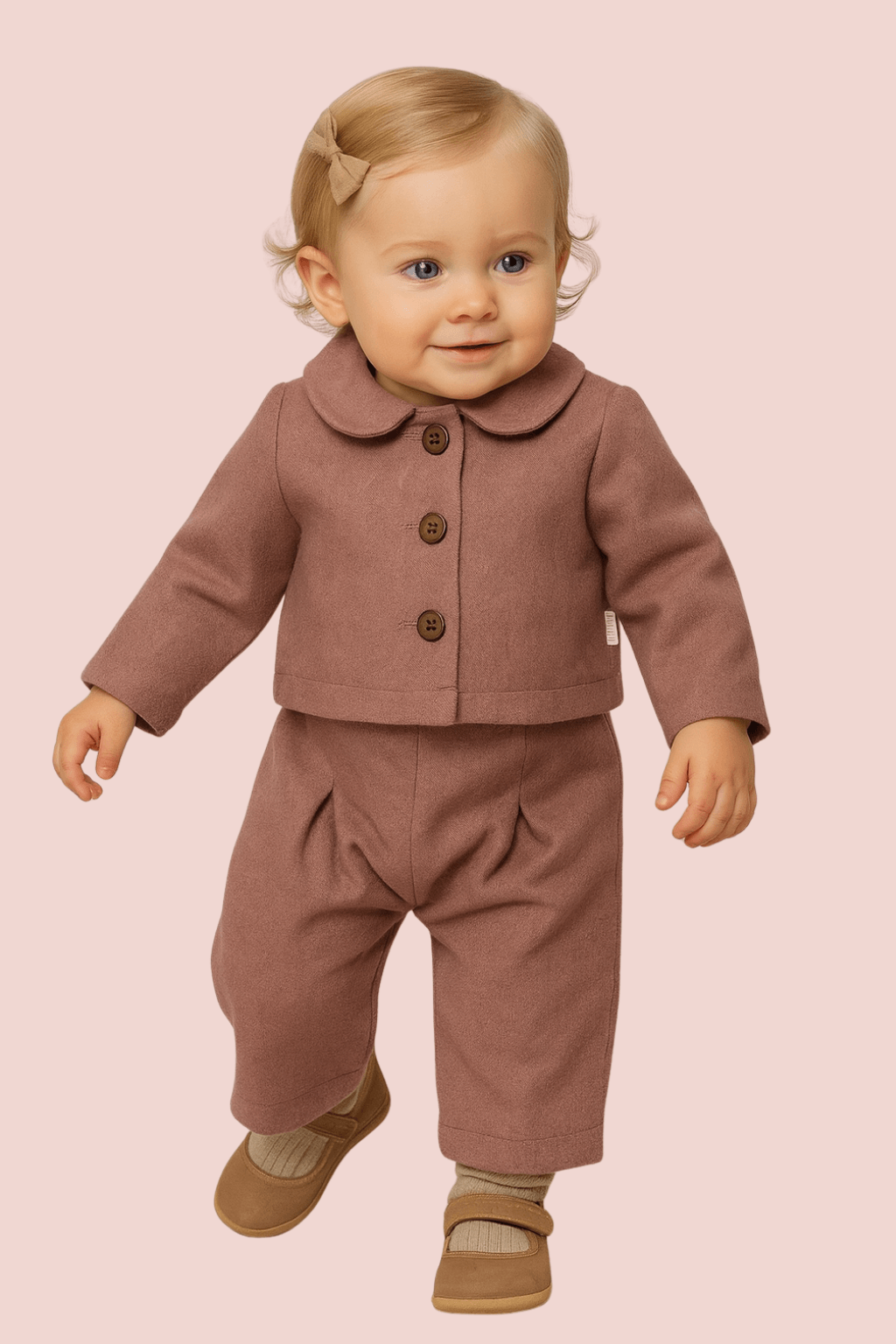 CEKETLİ PANTALON  KIZ BEBEK TAKIMI 6-18 AY ARASI