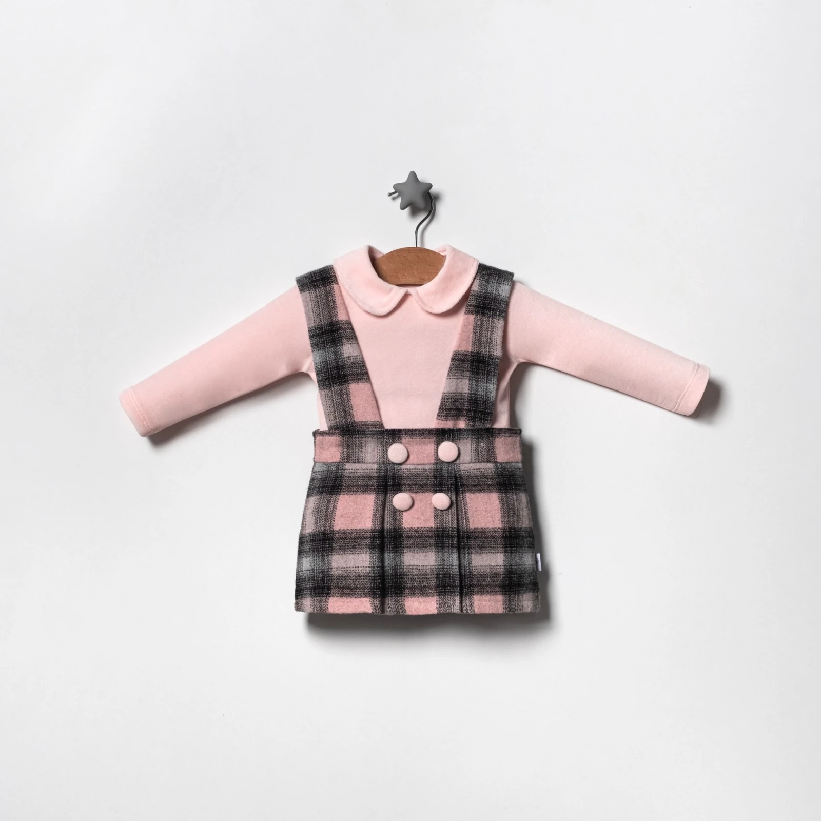 Ekose Desenli 2li Elbise Takımı I 6-12-18 ay