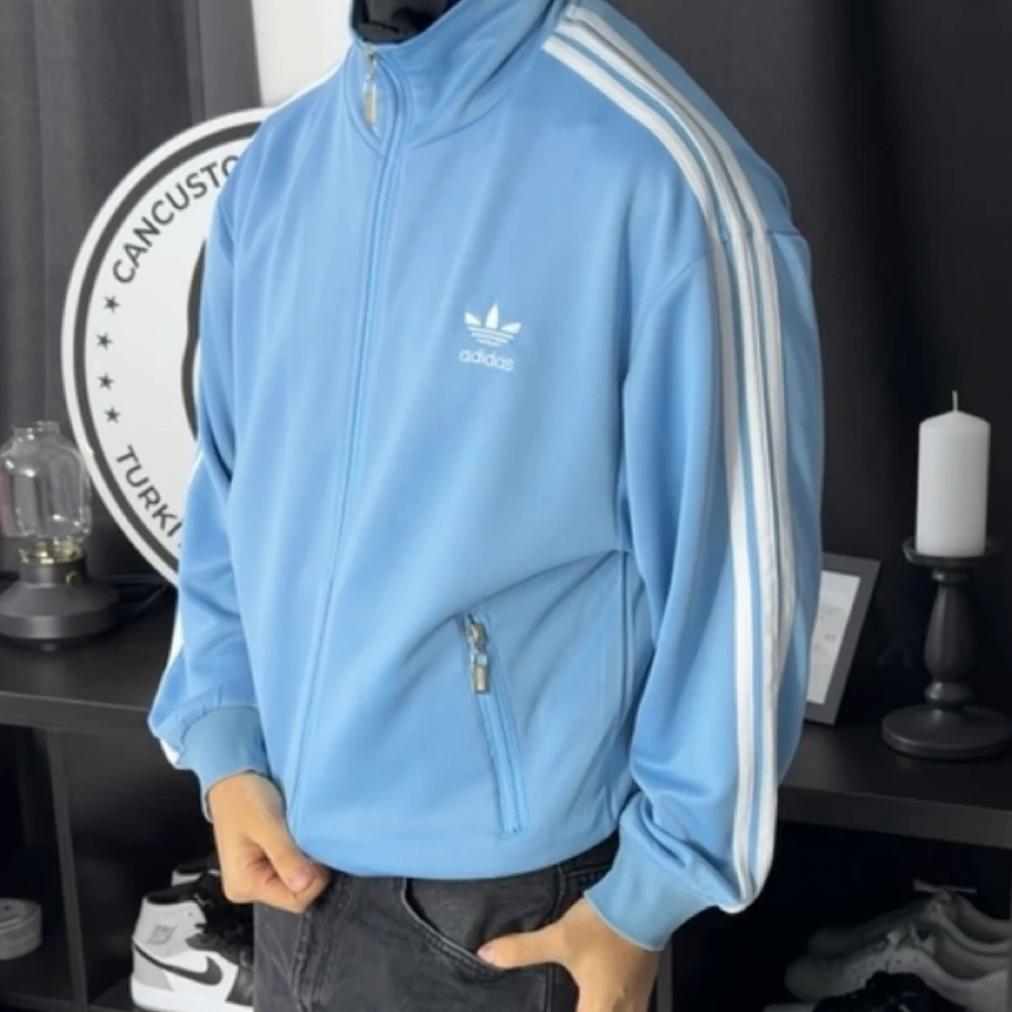 Premium Oversize Adidas Ceket - Bebe Mavisi