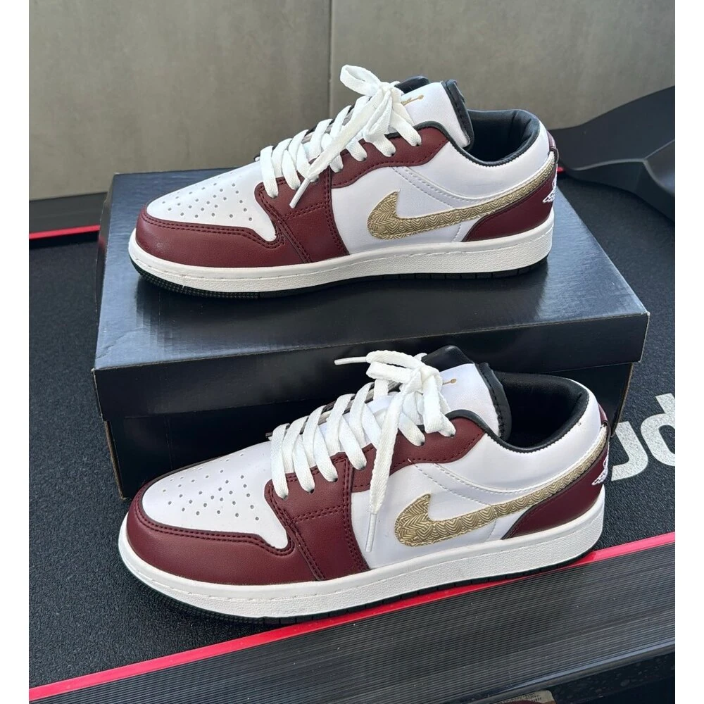 Nike Air Jordan 1 Low - Bordo Altın