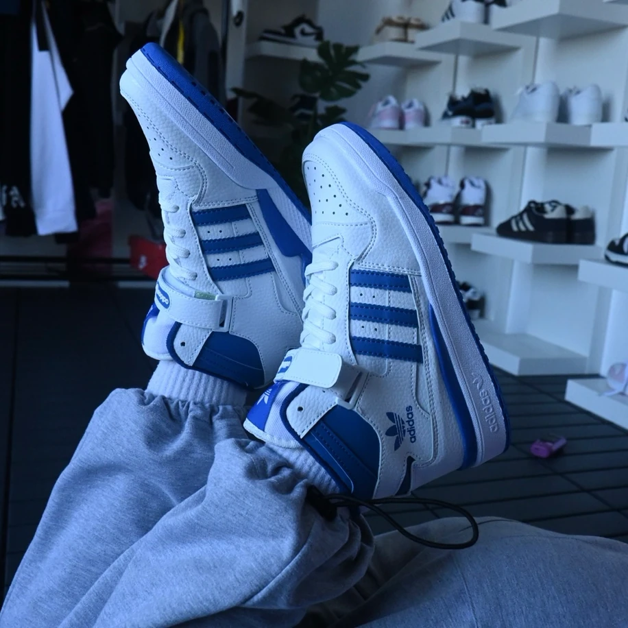 Adidas Forum Low Mid - Beyaz Mavi görsel 2