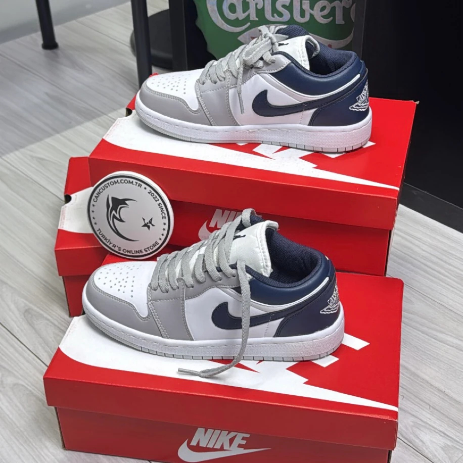 Nike Air Jordan 1 Low - Mavi Gri görsel 2