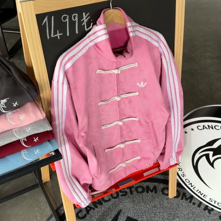 Adidas Chinese Klasik Ceket - Beyaz Pembe görsel 2