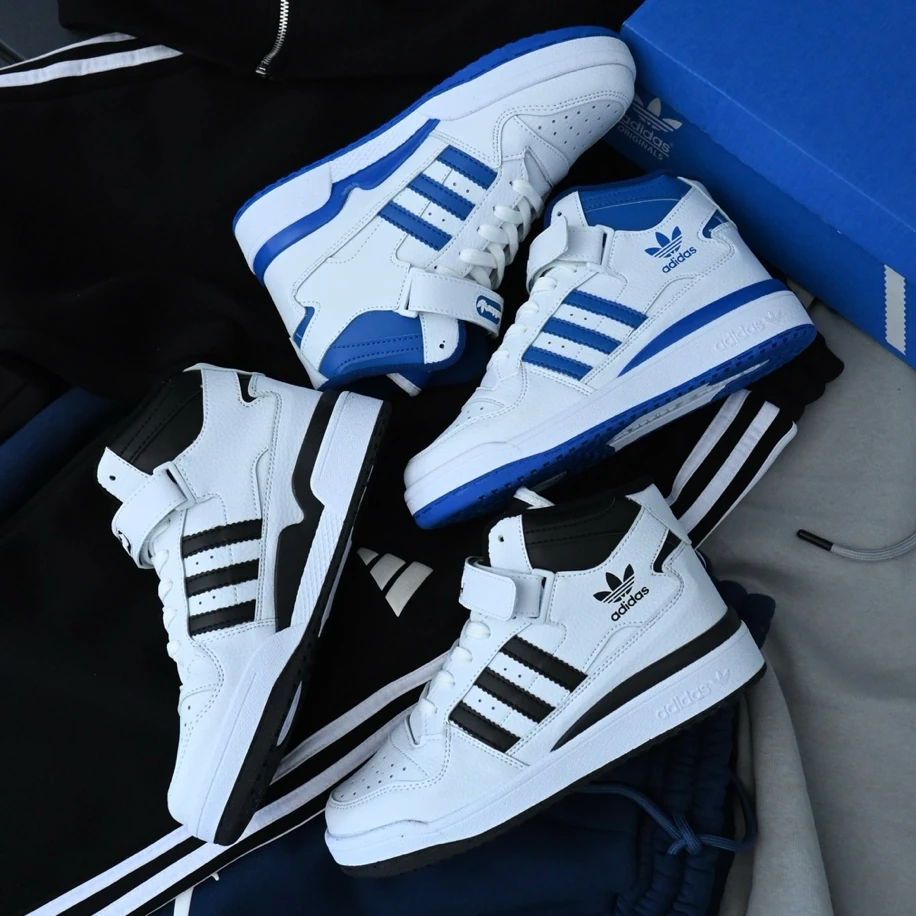 Adidas Forum Low Mid - Beyaz Mavi görsel 4