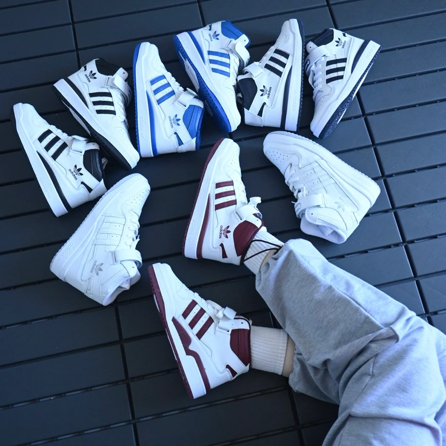 Adidas Forum Low Mid - Beyaz Bordo görsel 2