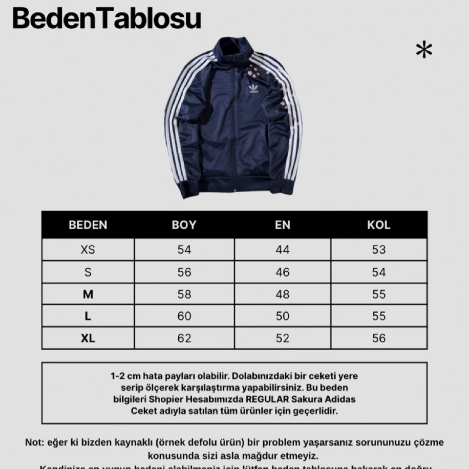 Premium Regular Sakura Adidas Ceket - Beyaz görsel 2