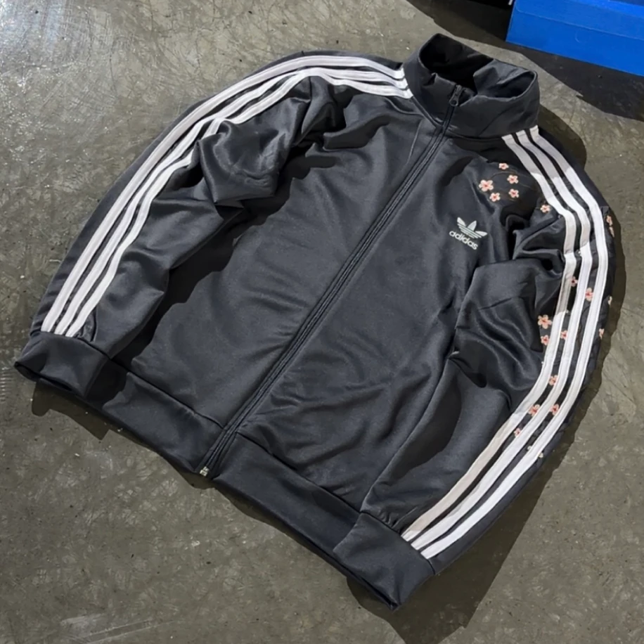 Premium Regular Sakura Adidas Ceket - Füme görsel 3