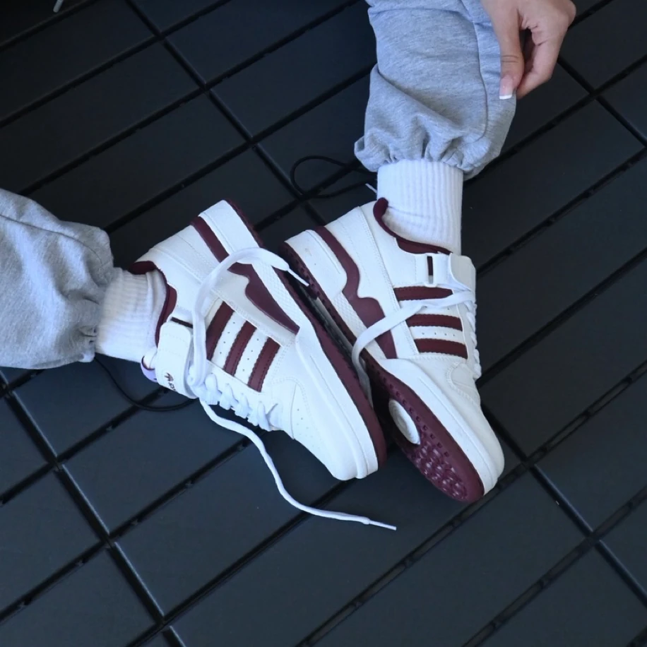 Adidas Forum Low - Beyaz Bordo görsel 4