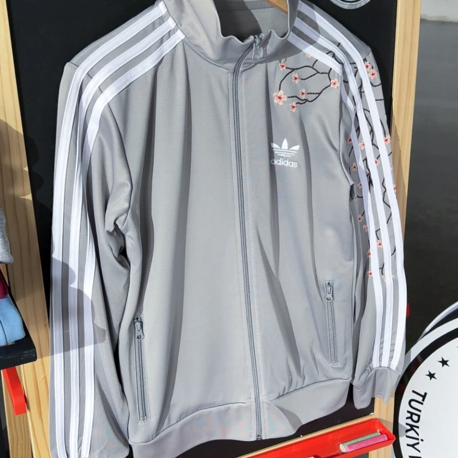 Sakura Premium Regular Adidas Ceket - Gri görsel 2