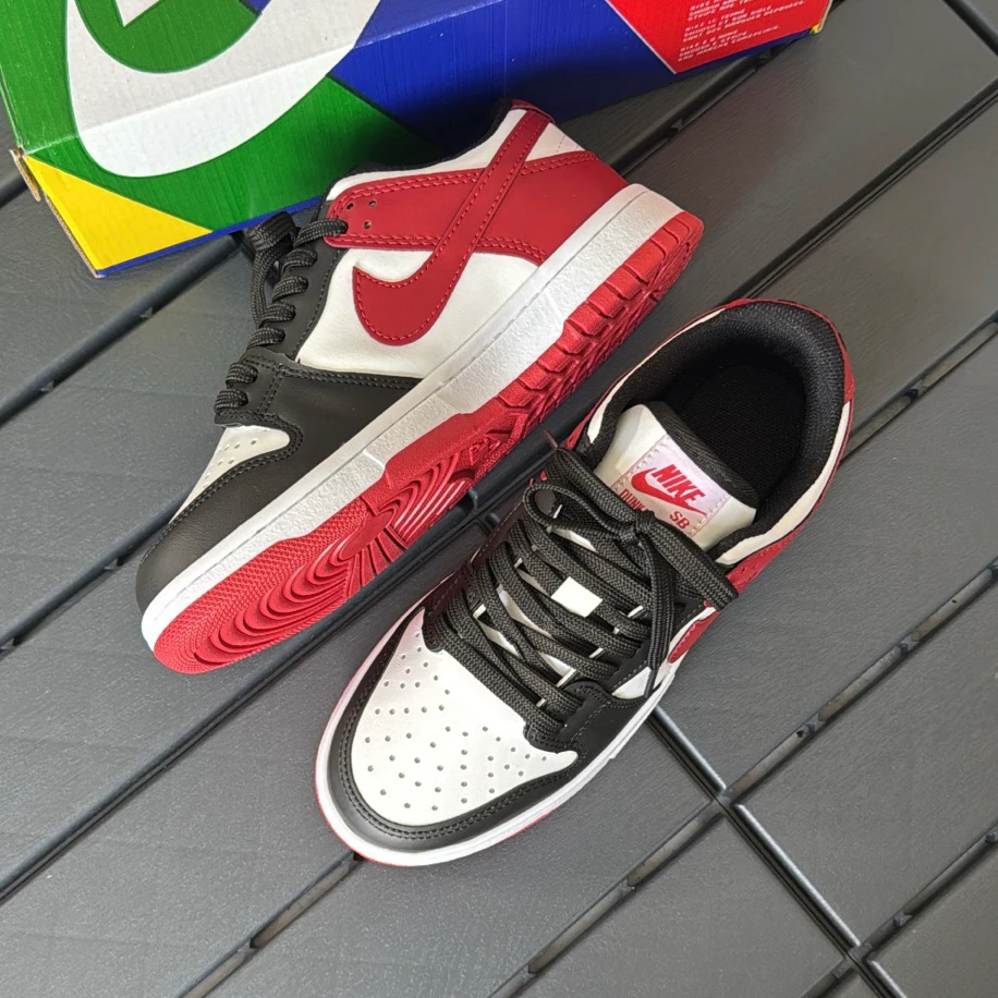 Nike Dunk SB - Kırmızı Siyah Beyaz görsel 4