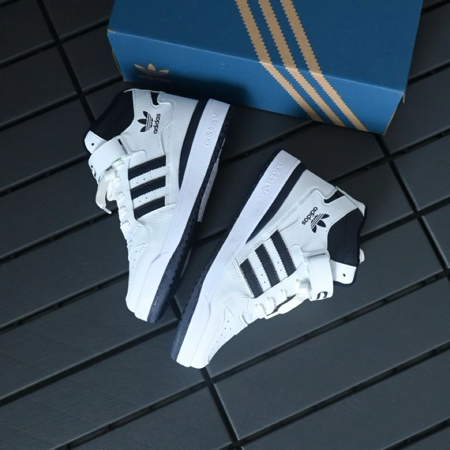 Adidas Forum Low Mid - Beyaz Lacivert görsel 3