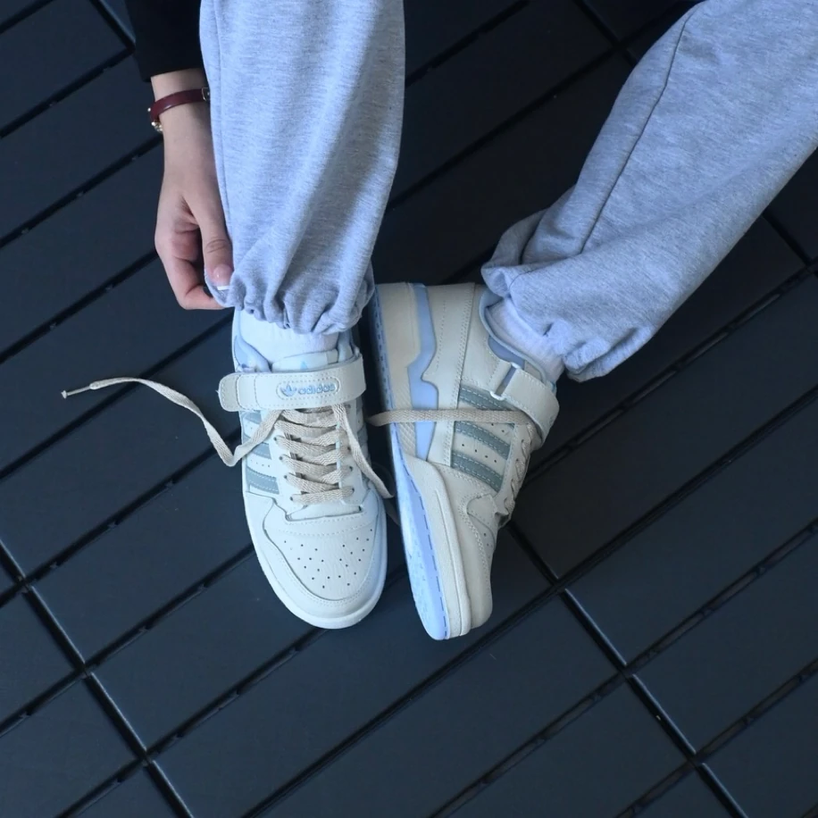 Adidas Forum Low - Bej Mavi görsel 4