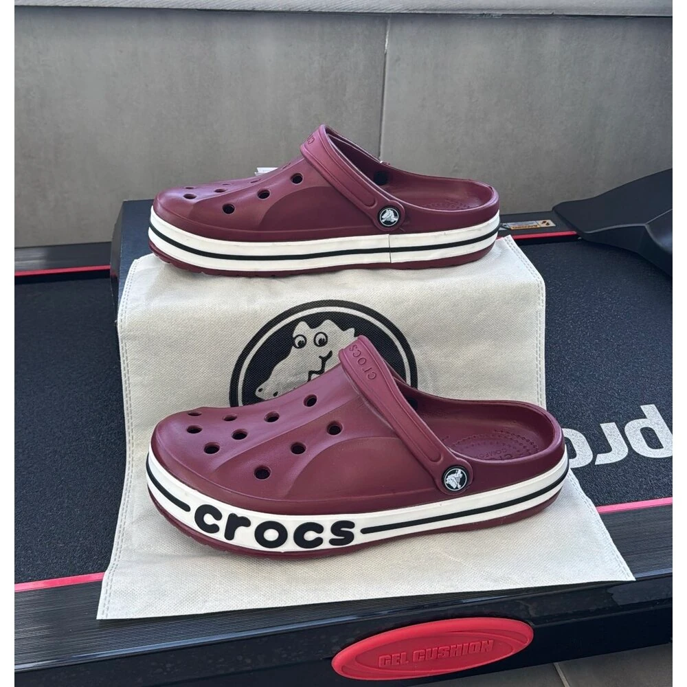 Crocs Terlik - Bordo Beyaz