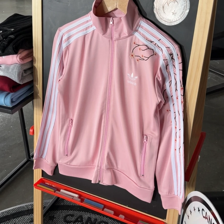 Premium Regular Sakura Adidas Ceket - Pembe