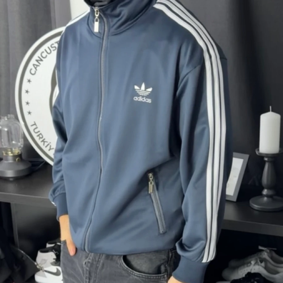 Premium Oversize Adidas Ceket - Petrol görsel 2