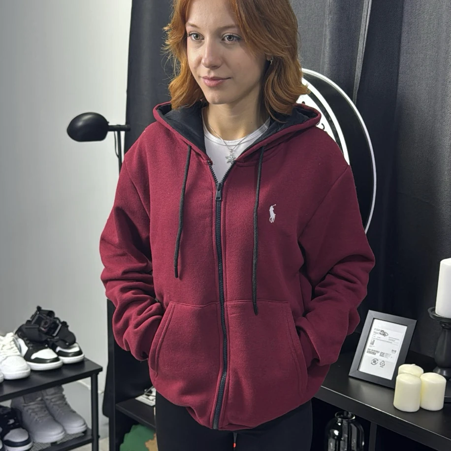 Polo Unisex Ceket - Bordo