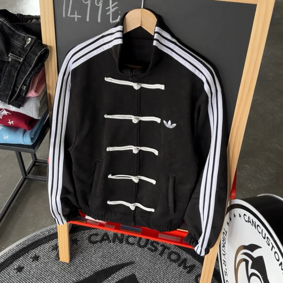 Adidas Chinese Klasik Ceket - Siyah Beyaz