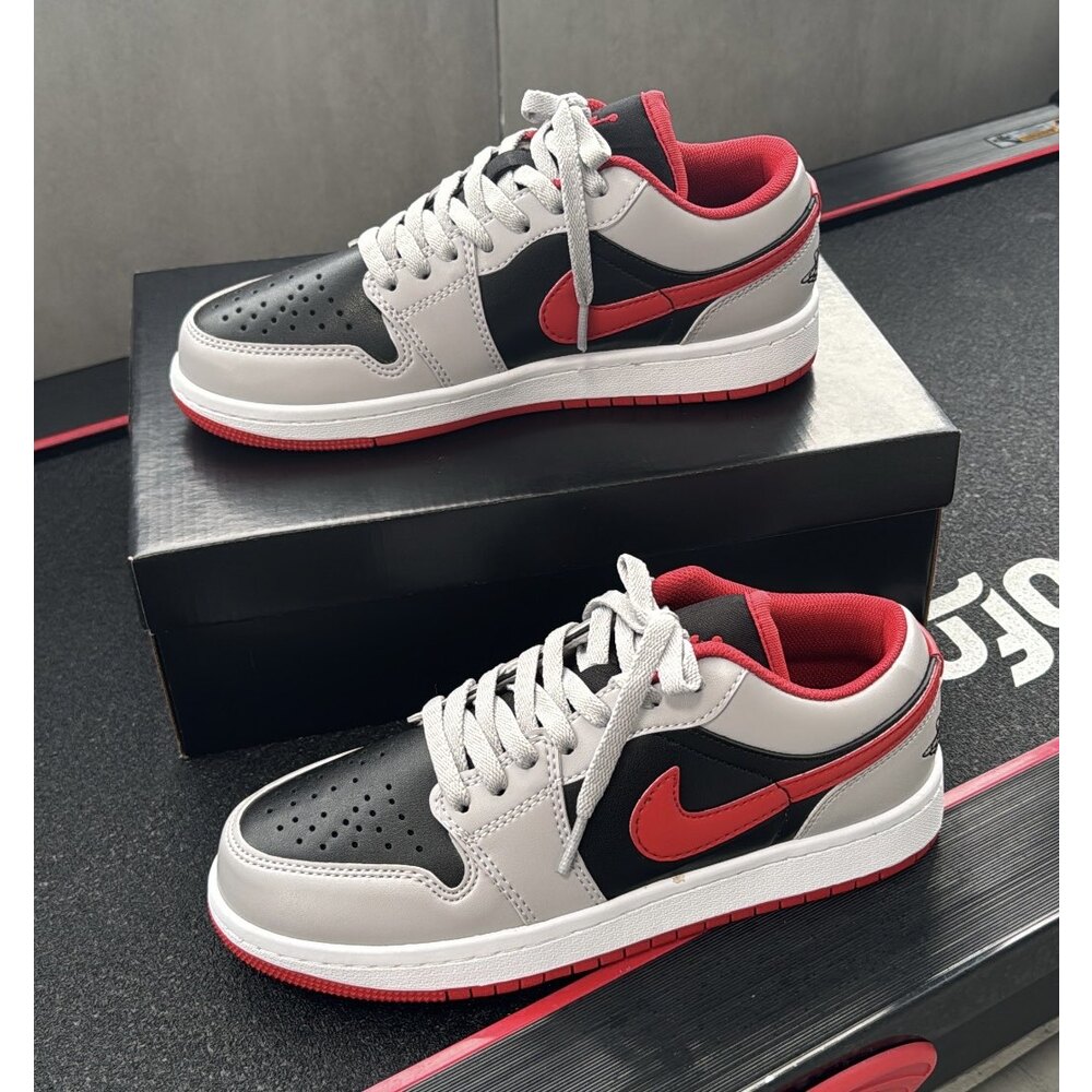 Nike Air Jordan 1 Low - Gri Krem Siyah