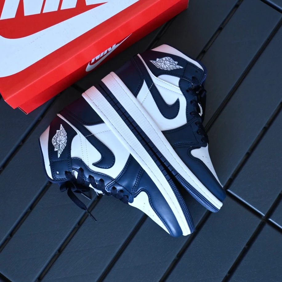 Nike Air Jordan 1 Mid - Lacivert Beyaz görsel 5