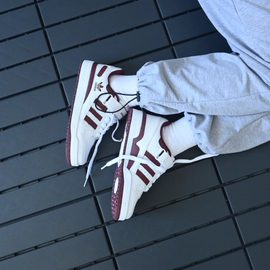Adidas Forum Low - Beyaz Bordo görsel 3