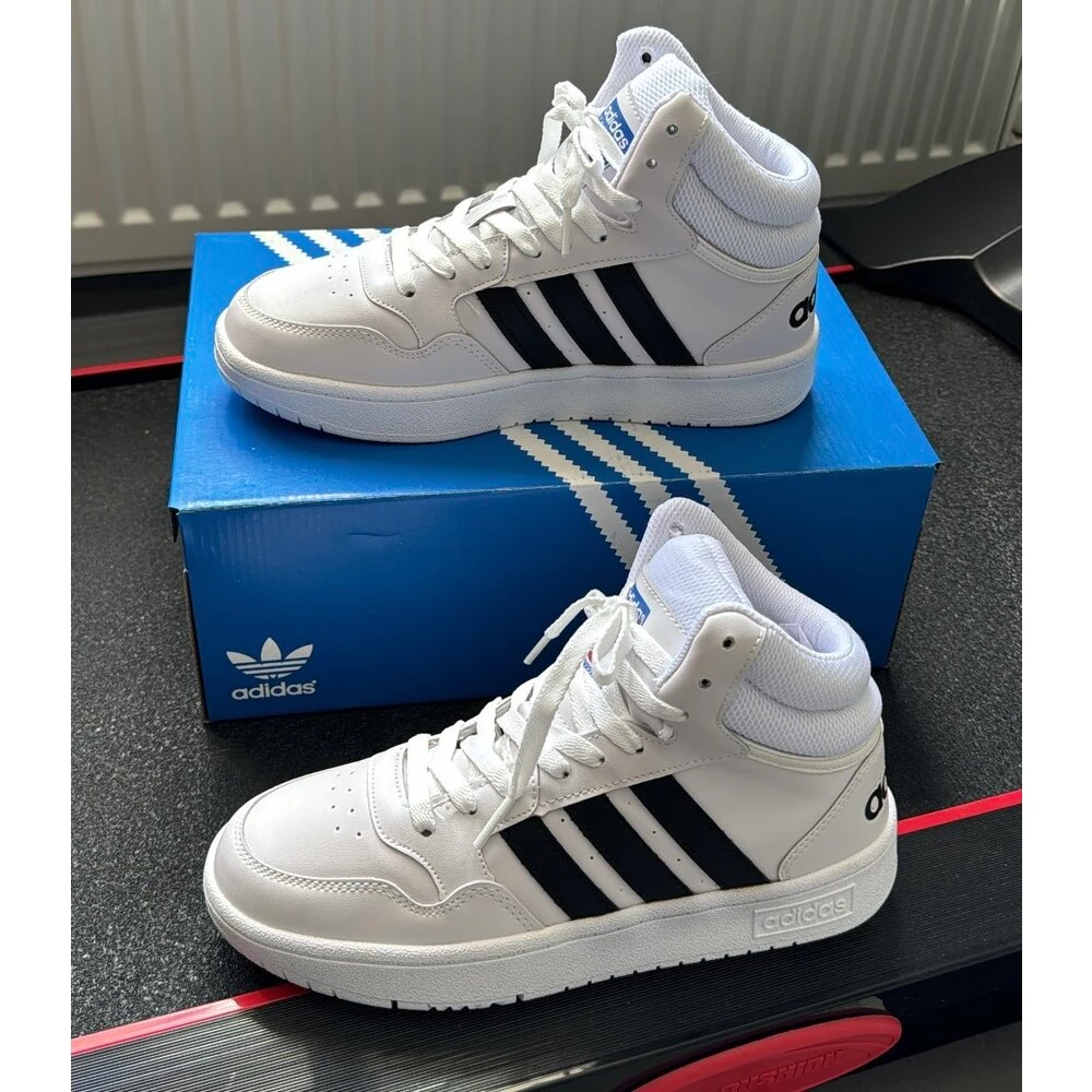 Adidas Hoops 3.0 Mid - Beyaz Siyah