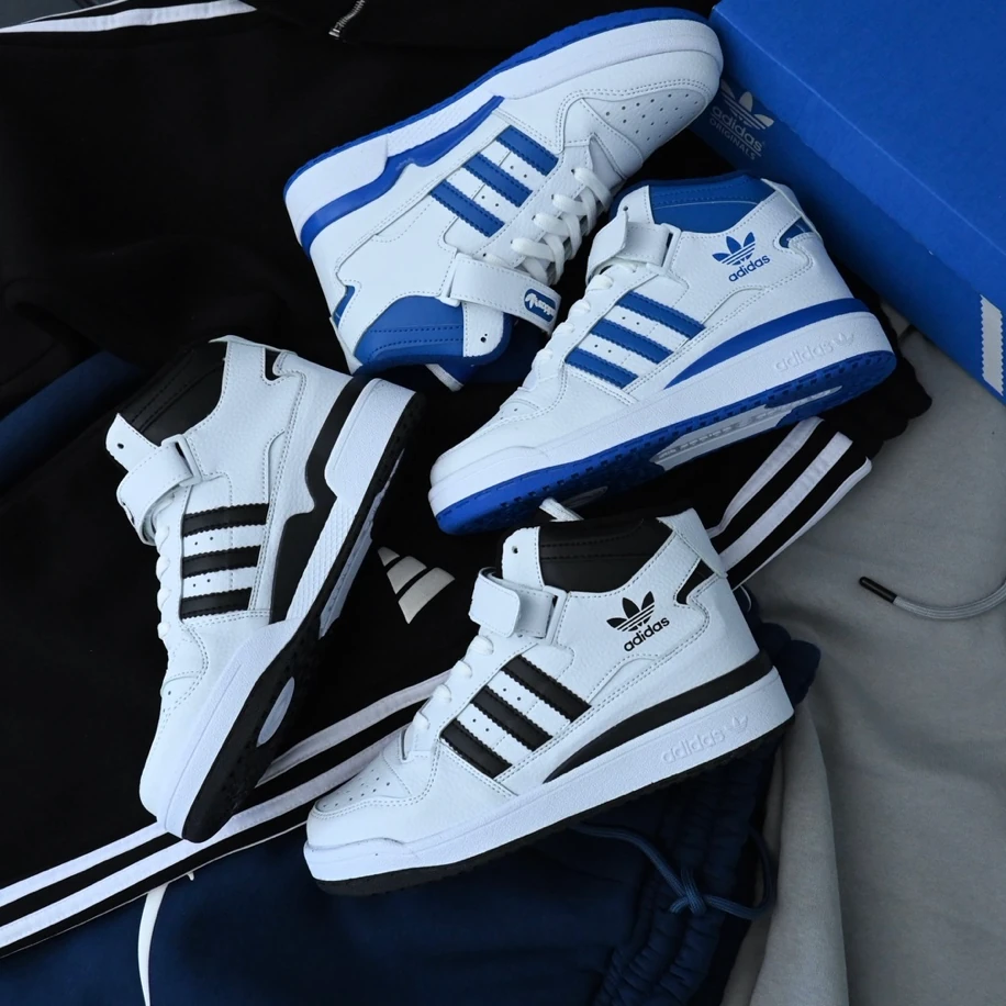 Adidas Forum Low Mid - Beyaz Siyah görsel 3
