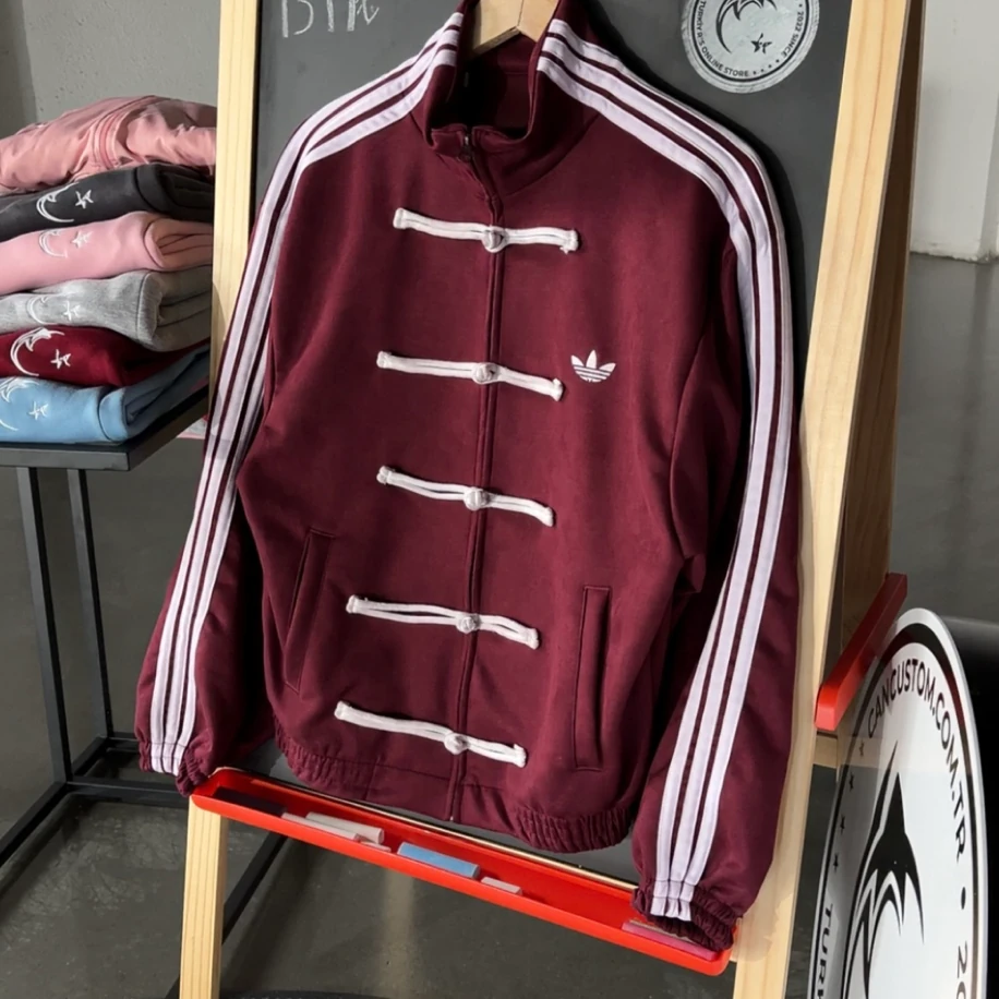 Adidas Chinese Klasik Ceket - Bordo