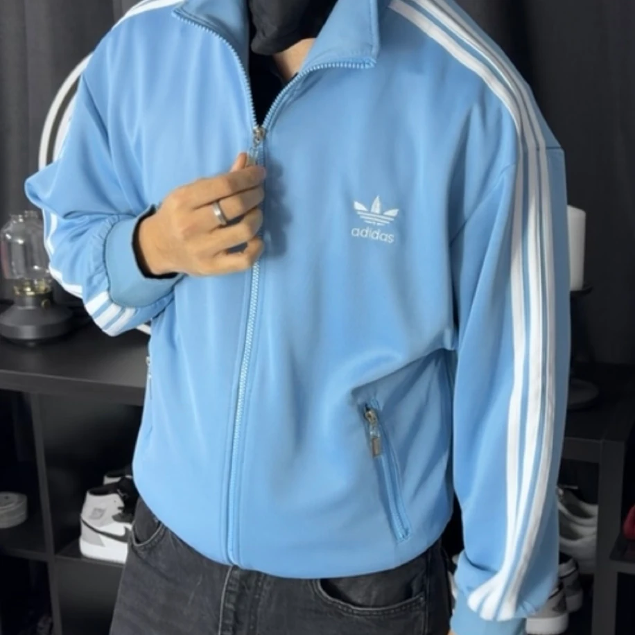 Premium Oversize Adidas Ceket - Bebe Mavisi görsel 3