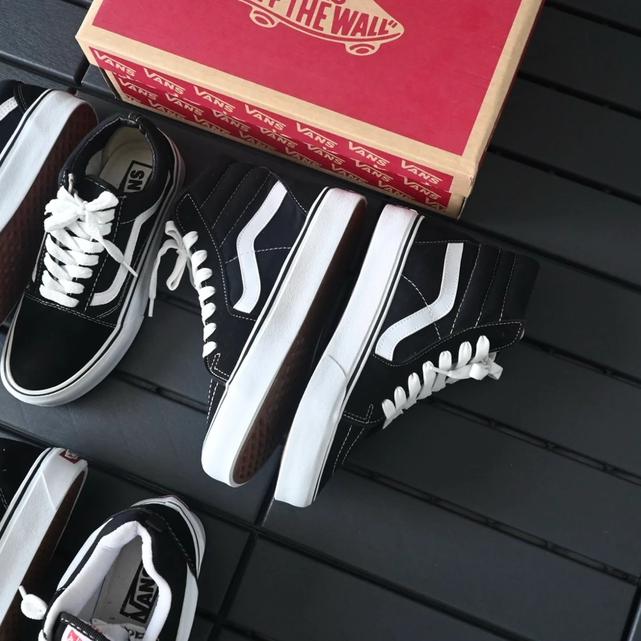 Vans Old Skool Mid - Siyah Beyaz görsel 2