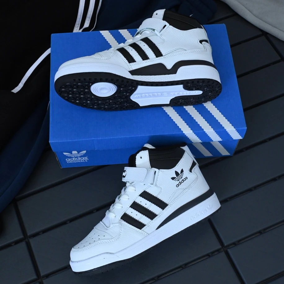 Adidas Forum Low Mid - Beyaz Siyah görsel 2