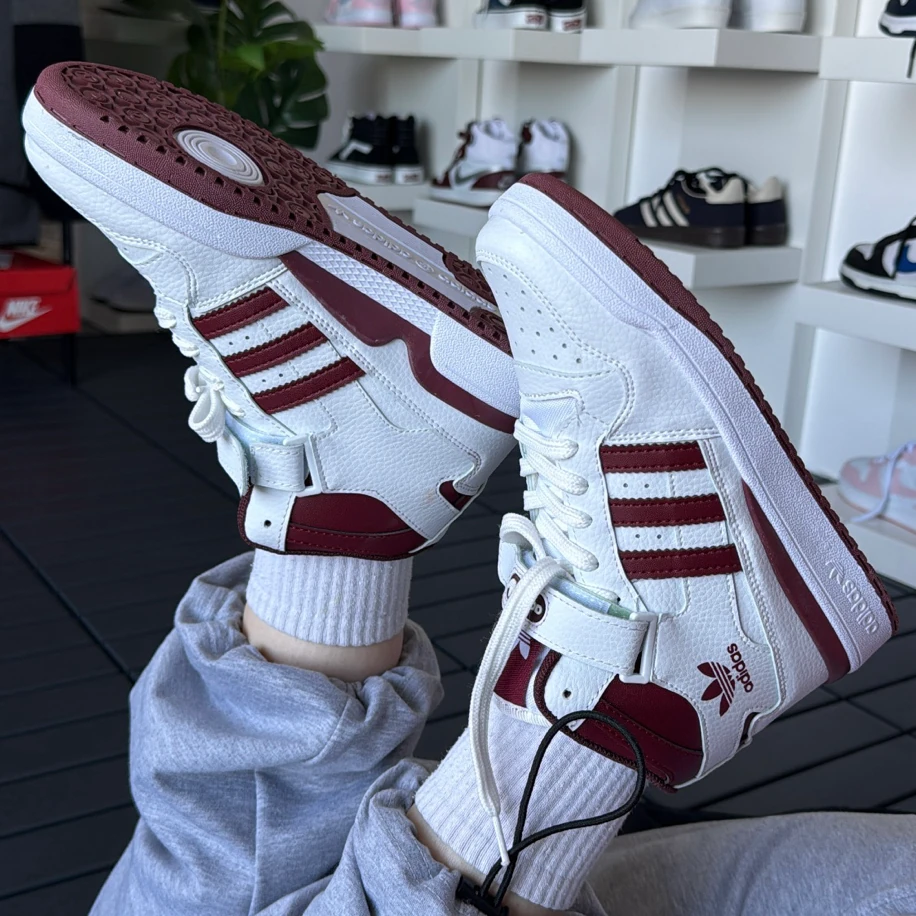 Adidas Forum Low Mid - Beyaz Bordo