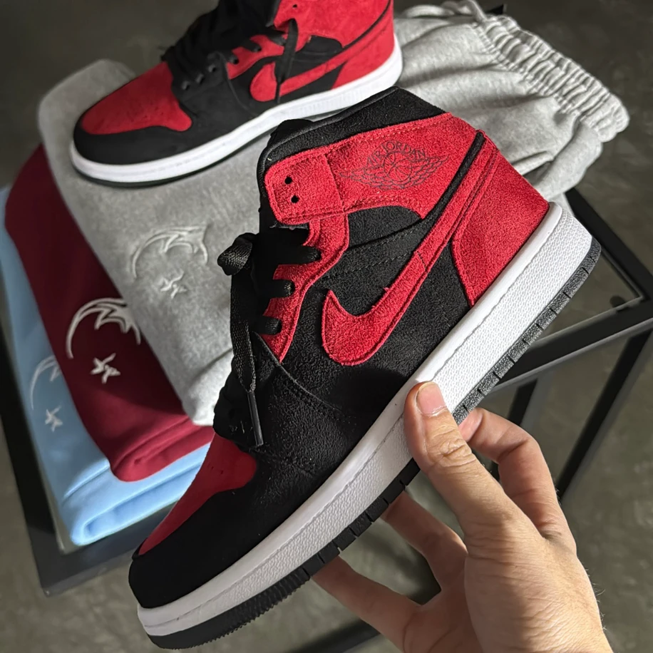 Nike Air Jordan 1 Mid - Kadife Kırmızı görsel 2