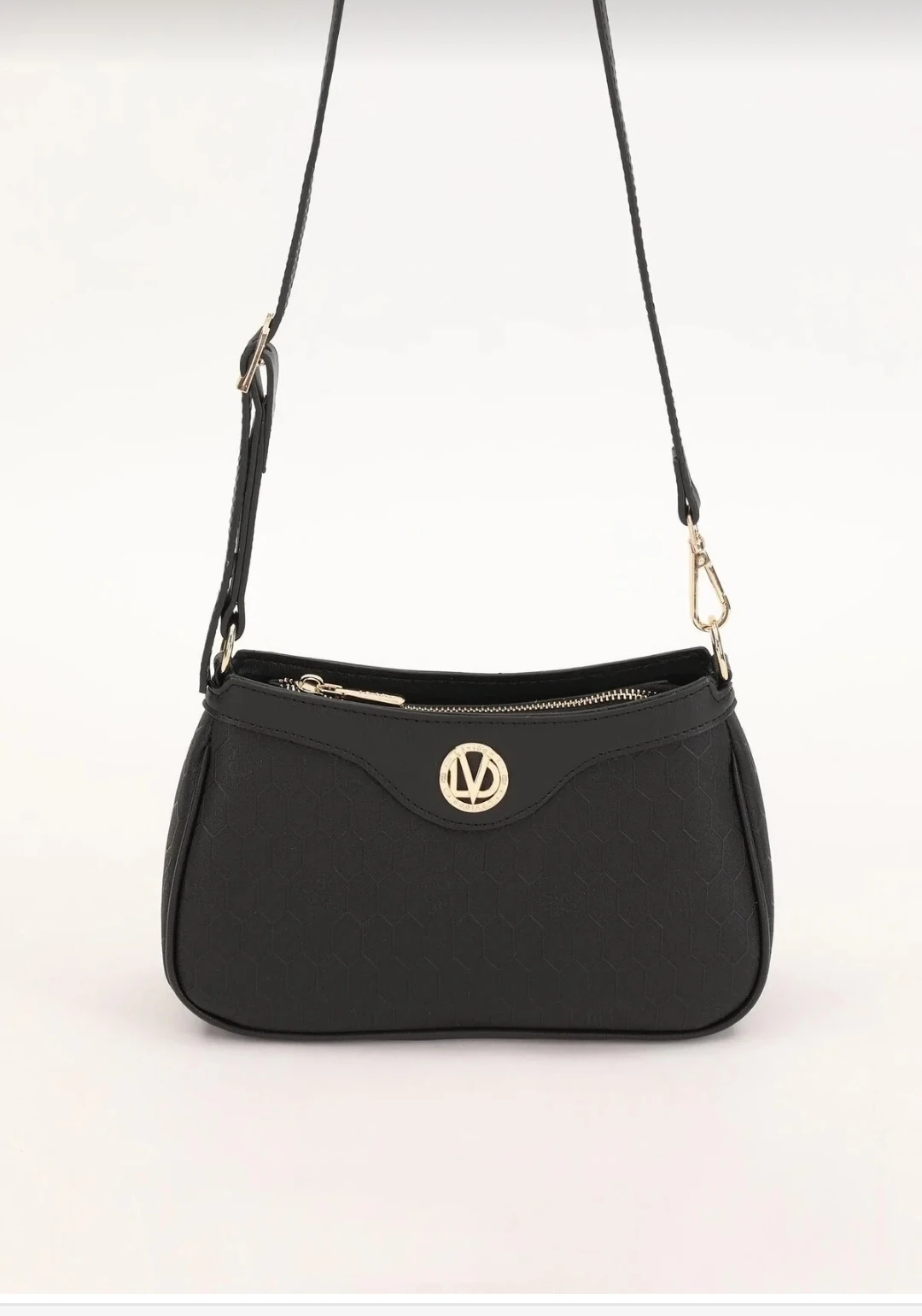 Kadın Levidor Petek Desenli Omuz Çantası - Siyah