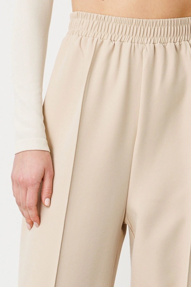 Nervürlü Taş Krep Pantolon HY24811