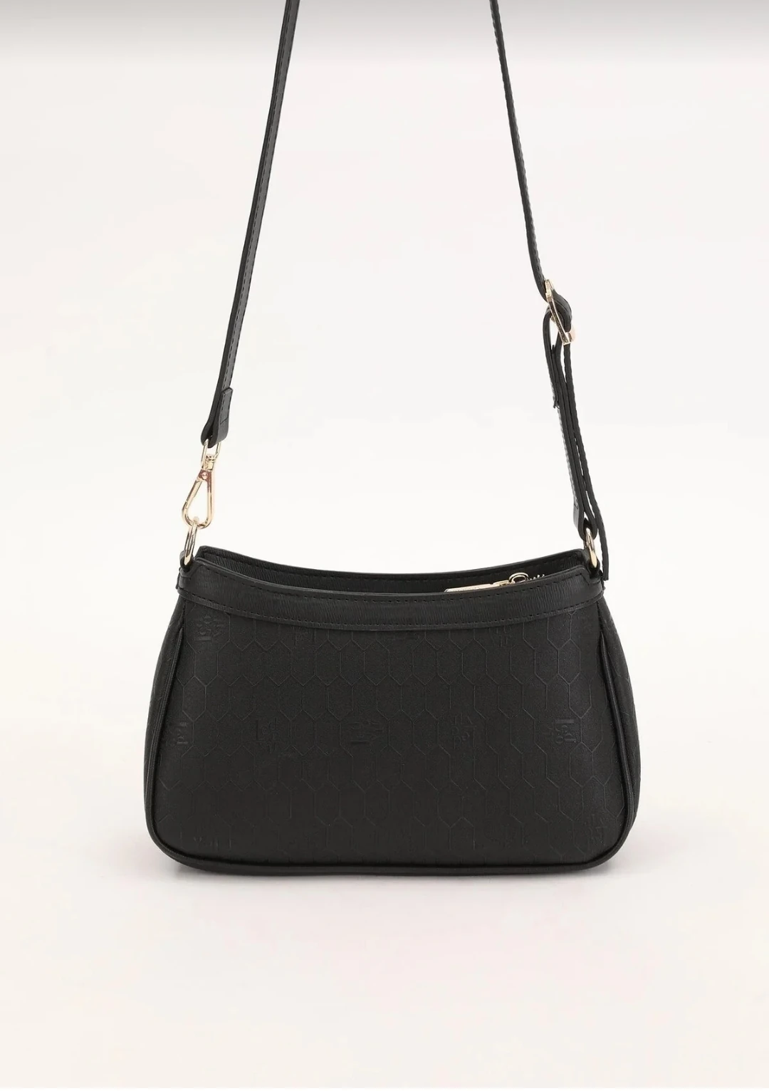 Kadın Levidor Petek Desenli Omuz Çantası - Siyah