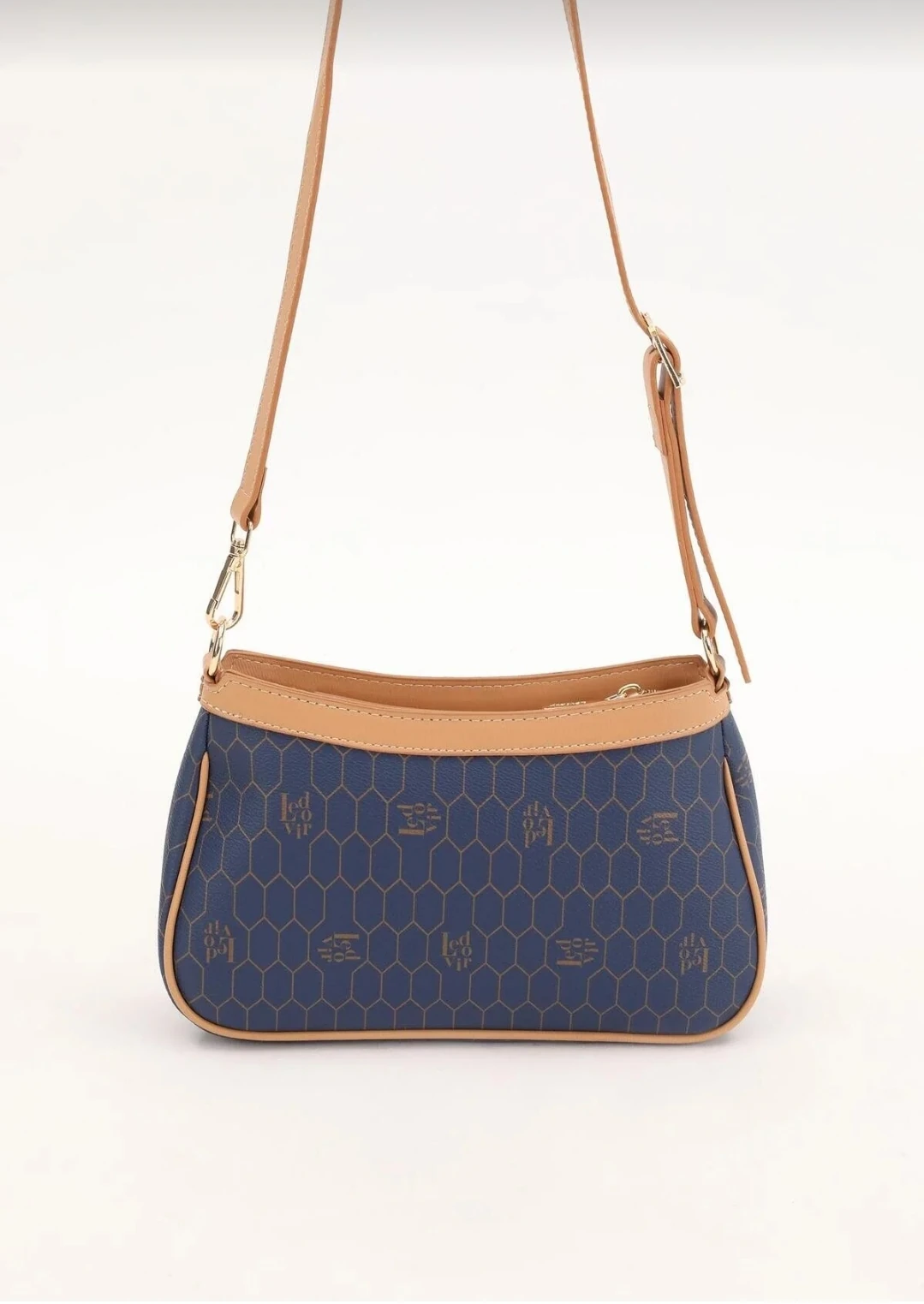Kadın Levidor Petek Desenli Lacivert Omuz Çantası