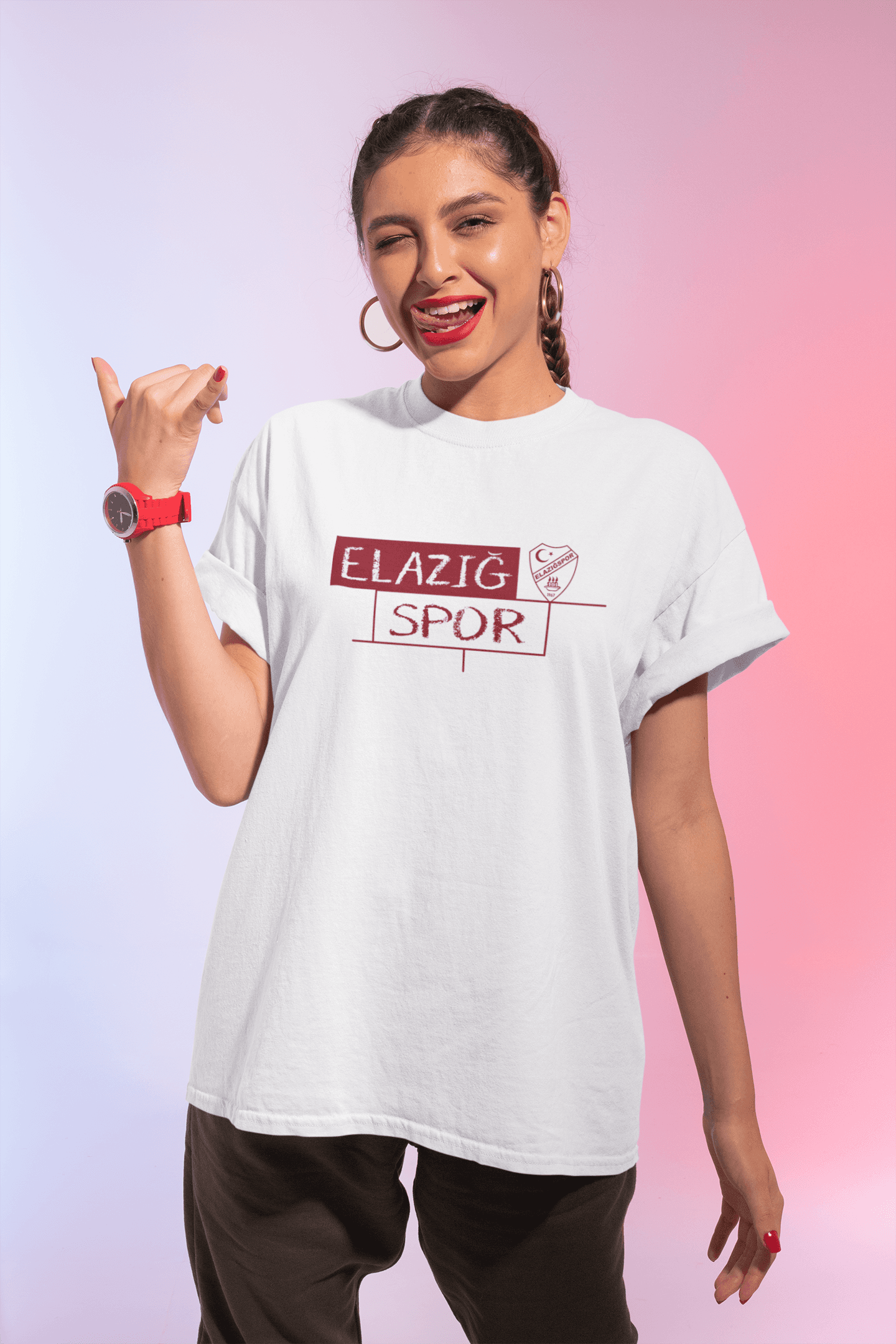Elazığspor Kadın Beyaz Tişört