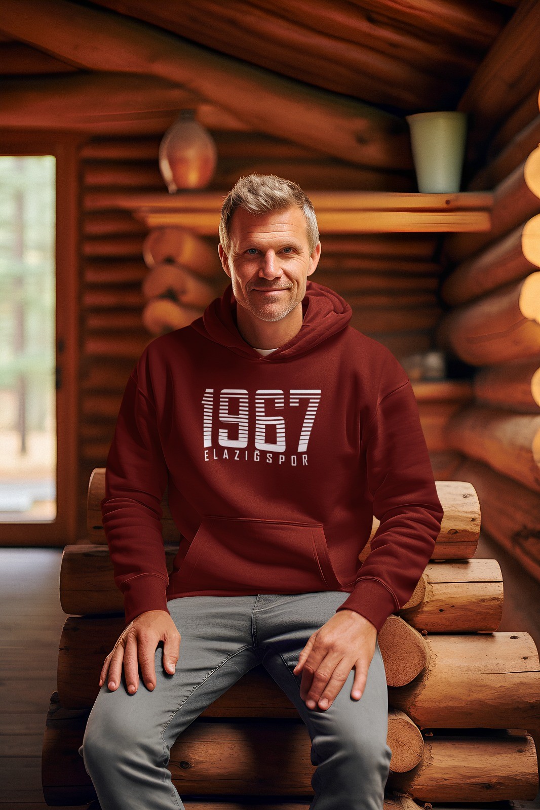 Elazığspor Erkek Bordo 1967 Kapüşonlu Sweatshirt