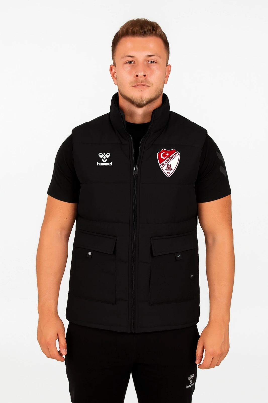 Hummel Erkek Siyah Sıfır Kol Mont