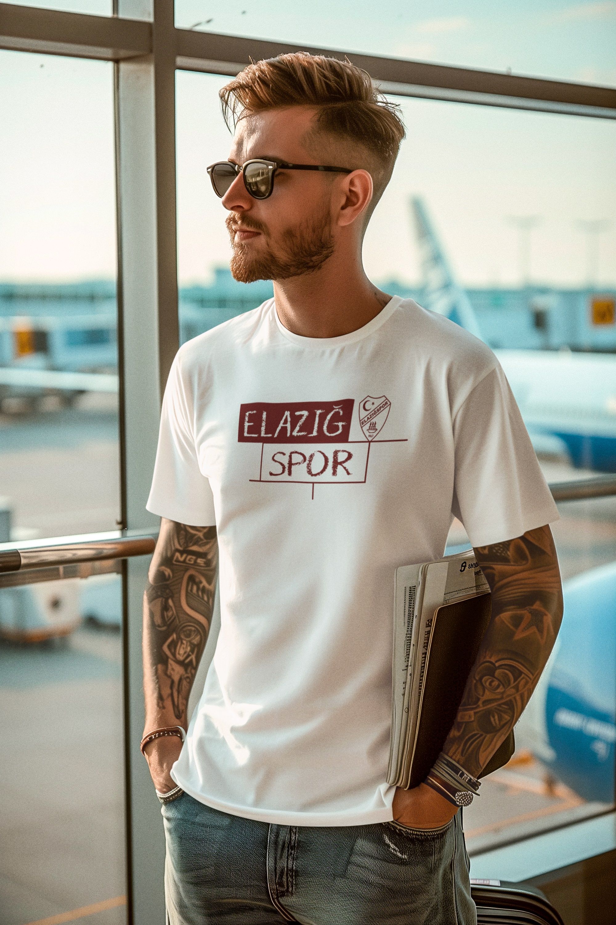 Elazığspor Erkek Beyaz Tişört