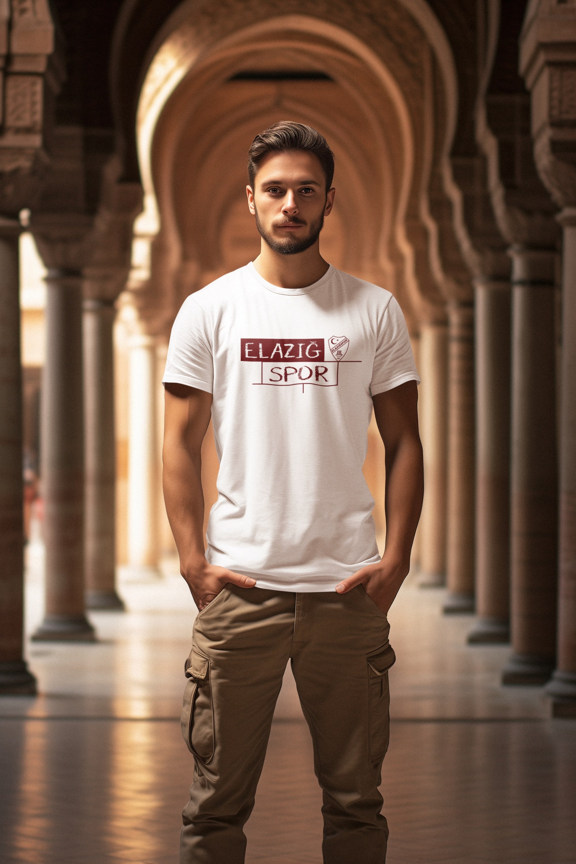 Elazığspor Erkek Beyaz Tişört