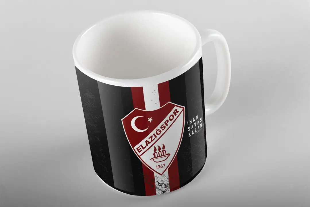 Elazığspor Kupa Bardak Siyah Şeritli