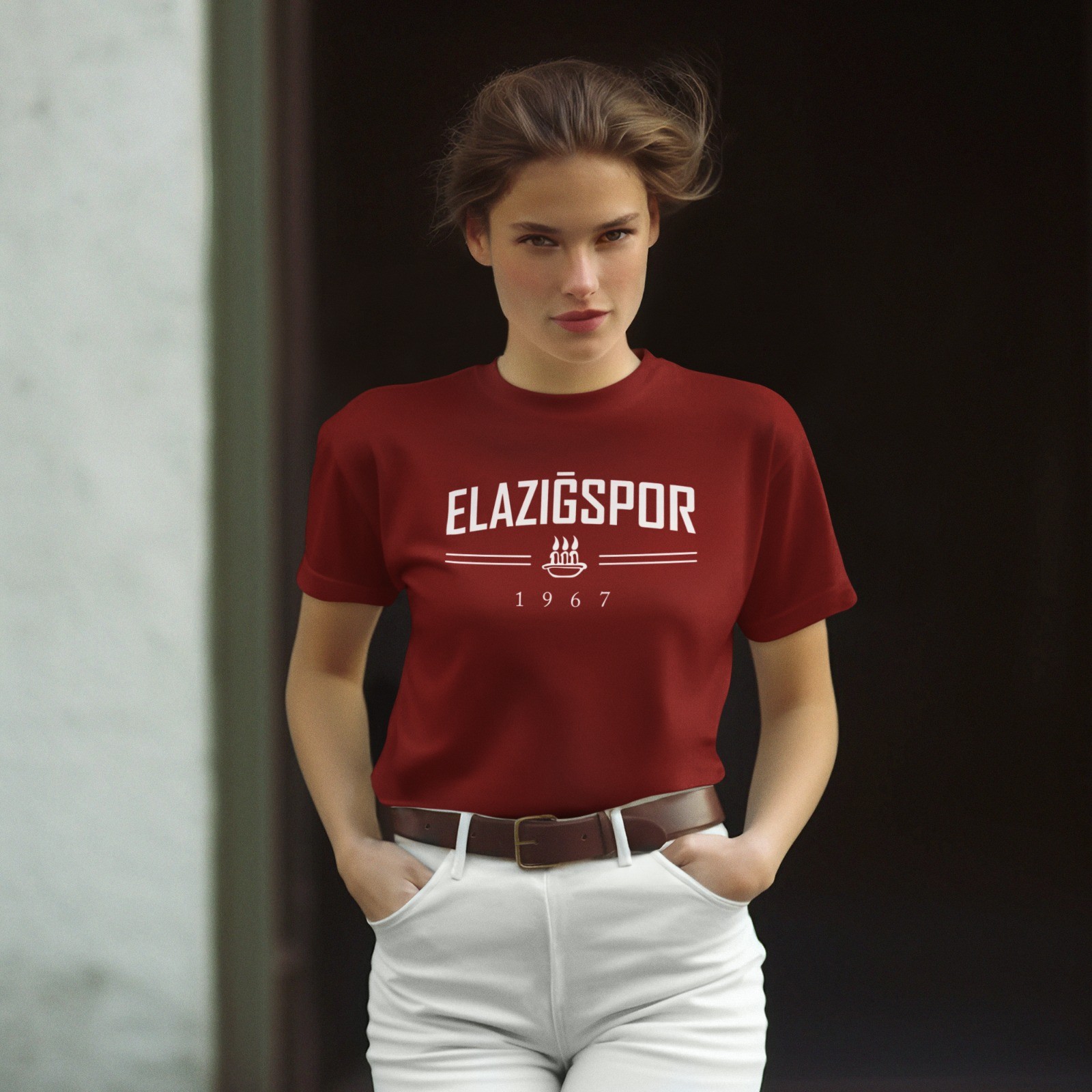 Elazığspor Kadın Bordo Tişört