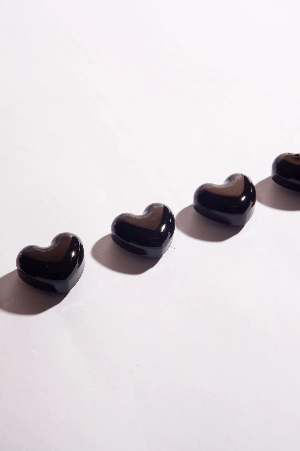 Kalp Buzdolabı Magneti 5'li set - Siyah