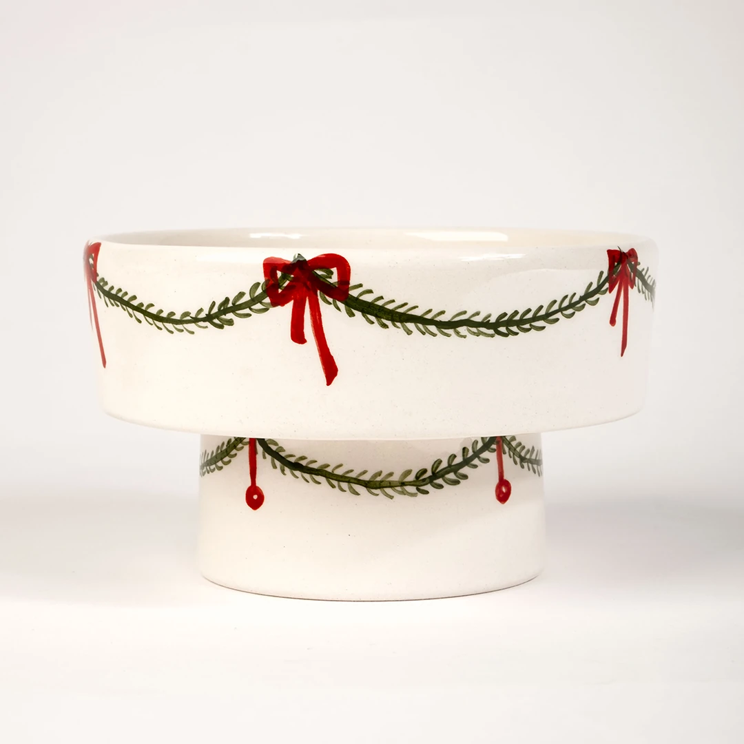 New Year Wreath Ayaklı Kase